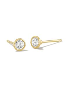 Everyone needs simple (and chic!) diamond studs, and the Lab Grown White Diamond Audrey Stud Earrings in 14k Yellow Gold are just that. Crafted using lab grown diamonds, these elegant studs will bring an everlasting shine to your ear stack. Thoughtfully designed in Austin, Texas, experience timeless styles with luxury appeal in our fine jewelry collection with lab grown diamonds. Metal 14k Yellow Gold Material White Lab Diamond Closure Ear Post Size 0.16"L X0.16"W Total Carat Weight 0.26 Diamond Jewelry Kendra Scott, Engagement Rings Sale, Bar Jewelry, Traditional Diamond, White Lab, Unique Diamond Rings, Ear Stack, Diamond Gift, Demi Fine Jewelry