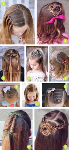 Buns For School, Easy Girls Hairstyles, Fun Braids, Toddler Hairstyles Girl Fine Hair, Short Hair For Kids, Picture Day Hair, Hairstyles For Toddlers