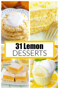 lemon desserts collage with text overlay