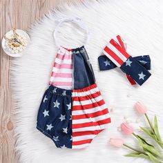 US Flag Romoper - The Childrens Firm 4th Of July Photos, Newborn Bodysuit, Jumpsuit Outfits, Backless Romper, Backless Bodysuit, Boys Summer, Floral Bodysuit, Backless Jumpsuit, Boys Summer Outfits