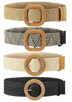 Introducing our woven stretch belts—the perfect blend of comfort and classic style! These versatile belts are designed with both fashion and function in mind, making them an essential accessory for any wardrobe. Crafted from a mix of elastic and plastic materials, these belts offer a snug yet flexible fit that moves with you, ensuring comfort throughout the day. Whether you're dressing up for an occasion or adding a polished touch to your everyday look, these belts provide the ideal finishing to Waist Belt Women, Belt Women, Beautiful Belts, Branded Belts, Stretch Belt, Braided Belt, Woven Belt, White Belt, Dress Belt