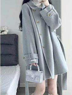 Korean Style Chic All Match Winter Coat on Luulla Knee High Boots Flat, Midi Skirts, Style Chic, Office Ladies, Sweet Girls, Alternative Fashion, Preppy Style, Night Dress, Lingerie Set