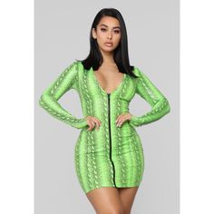 Fashionnova Snake Print Dress In The Color Lime. Fitted Spring Club Dress, Green Flirty Bodycon Mini Dress, Flirty Green Bodycon Mini Dress, Green Bodycon Flirty Mini Dress, Green Flirty Mini Dress For Fall, Flirty Green Mini Dress For Fall, Spring Green Bodycon Dress For Night Out, Green Bodycon Dress For Club, Green Bodycon Club Dresses