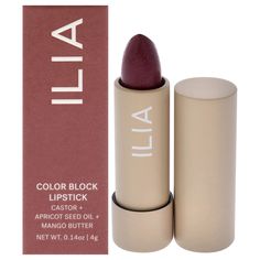 A clean lipstick, crafted by hand, that offers high-impact color and a smooth, creamy finish in a single swipe. This product is vegan, cruelty-free, and contains no nano-particles, synthetic fragrances, soy, or gluten. Clean Lipstick, Ilia Beauty, Apricot Seeds, London Gifts, Platinum Credit Card, Gift Card Number, Mango Butter, Swimsuits For All, Leather Shops