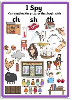 Ch sh th I spy Words With Ch Sound, I Spy Cvc Words Free, I Spy Phonics, I Spy Book Pictures, Ph Digraph Worksheets, Initial Sound Activities, Ch Sound, Abc Learning, Literacy Centres