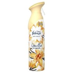 a bottle of deodorant with yellow flowers on the front and white background