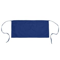 a blue apron on a white background