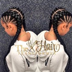 @the_hairtransformer Cute Cornrows, Feed In Braid, Two Braids, Girls Braids, Hairstyle Gallery, Cornrow, Cornrow Hairstyles, Cornrows Braids