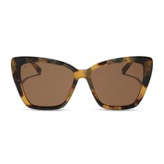 BECKY II - BROWN KOMBU + BROWN + POLARIZED SUNGLASSES Luxury Cat Eye Sunglasses For Beach, Elegant Cat Eye Sunglasses For Vacation, Brown Cat Eye Sunglasses For Evening, Flirty Cat, Diff Eyewear, Life Of The Party, Polarized Sunglasses, Cat Eye, Dress To Impress