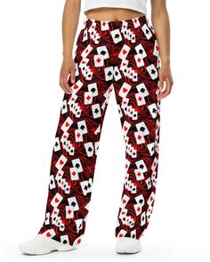 Get the comfort of pajamas in this stylish pair of wide-leg pants. With the adjustable waist and stretchy fabric, it’s like your favorite sweatpants but better. • Relaxed unisex fit • Practical side pockets • Elastic waistband with a white drawstring • Can be worn on the waist or on the hips • Premium knit mid-weight jersey fabric • 95% polyester, 5% elastane (fabric composition may vary by 1%) • Fabric weight: 6.19 oz/yd2 (210 g/m2) (weight may vary by 5%) This product is made especially for yo Relaxed Fit Pants With Pockets For Pajama Party, Comfortable Wide-leg Sleepwear With Elastic Waistband, Casual Wide-leg Pants For Pajama Party, Comfortable Wide Leg Sleepwear With Elastic Waistband, Straight Pants With Pockets For Pajama Party, Comfortable Wide Leg Pants For Pajama Party, Casual Wide Leg Pants For Pajama Party, Comfortable Pants With Elastic Waistband For Pajama Party, Comfortable Elastic Waistband Pants For Pajama Party