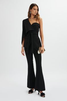 One Shoulder Cape, Cape Blazer, Obi Belt, Statement Dress, Flare Trousers, Princess Seam, Crepe Fabric, Tailored Trousers, Juno