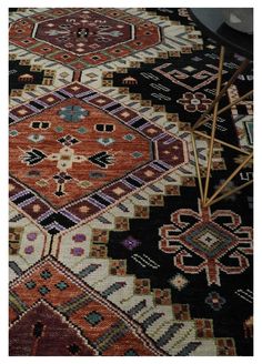 This traditional Heriz area rug is hand knotted and crafted from durable wool, making it an ideal piece to anchor any indoor space. It features stunning, contrasting hues of rust, ivory and black that will easily complement any decor. Hand-Knotted Rug All sizes are made to order in 30-45 days Made with Wool Color: Rust, Ivory, and Black Made with 22 knots per square inch This specific rug is made in India, in the city of Bhadohi. Bhadohi is one of the biggest rug manufacturing cities. Carpet wea Moss Rug, Rustic Area Rugs, Southwest Decor, Farmhouse Boho, 4x6 Area Rugs, Big Rugs, Rustic Cottage, Area Rug Sizes, Black Area Rugs