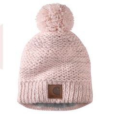 Choose this Carhartt Women's Rib-Knit Beanie for your next winter accessory. This beanie is both a workwear essential and an everyday hat. As versatile as it is classic, this beanie will be a staple in your winter wardrobe. A soft acrylic rib knit featured on this beanie offers itch free comfort. Choose this beanie as the perfect addition to your winter wardrobe. 100% acrylic, stretchable rib-knit beanie offers lasting comfort Carhartt label sewn on the front of the hat for a unique look Importe Pompom Beanie, Carhartt Beanie, Chunky Knitting Patterns, Carhartt Womens, Stocking Cap, Pink Salt, Women's Beanie, Knit Beanie Hat, Pom Beanie