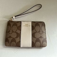 New With Tags, Roughly 6 In X 4 Inches Coach Wristlet, Arm Candy, Tan Brown, Wristlets, Coach Bags, Clutches, Bag Lady, Candy, Tags