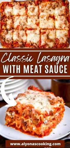 lasagna casserole with meat sauce is an easy dinner recipe