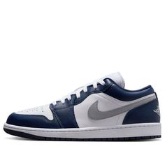 Air Jordan 1 Low SE 'Midnight Navy' 553558-141 Nike Blue Shoes, Navy Dunks, Nike Jordan Blue, Jordan Low 1, Air Jordan 1 Low Blue, Nike Jordan Low, Jordan 1 Low Blue, Jordans Low, Nike Jordan 1 Low