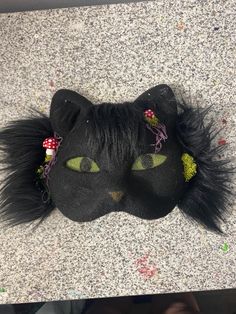 This cat mask is HQ and very cute!  This mask is not waterproof. You will receive a replica of the mask pictured. There may be slight variations due to the fact this is handmade. If you would like a slight variation done- don't hesitate to ask us 😊 Halloween Cat Design Masks And Prosthetics For Costume Party, Cat Ears Masks With Whiskers For Masquerade, Cat Design Eye Mask For Costume Party, Cat Design Eye Mask For Masquerade, Masquerade Cat Ears Mask With Whiskers, Playful Eye Mask For Masquerade, Halloween Cat Design Mask For Costume Party, Masquerade Eye Mask With Cat Design, Fun Full Face Halloween Mask