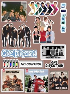 the one direction stickers are all over