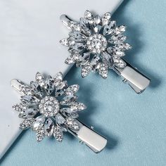 PRICES MAY VARY. Set of 2 Wedding Rhinestones Hair Clips ,Color :Silver The length is 6cm (2.36 ") Item width is about 3.5 cm (1.37") Material：Rhinestones ,Alloy This piece can be wore in serval different ways. You can wear it behind your hair or on the side as you like This beautiful hair comb is perfect for any formal occasion. It can be used both for a wedding hairstyle and for any holiday Hair Clips For Wedding, Flower Hair Clips Wedding, Rhinestone Hair Clip, Wedding Hair Clips, Hair Accessories Clips, Rhinestone Hair, Wedding Hairstyle, Rhinestone Bridal, Rhinestone Wedding