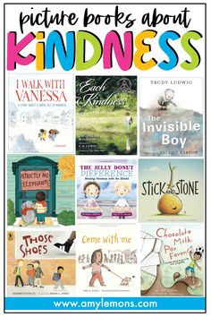 some books about kindness and other things to read in the book series with text overlay