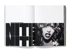 an open book with black and white photos on it's cover, featuring the words nip