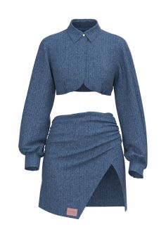 Experience premium comfort and classic elegance with the Zora Denim Cropped Long Sleeve Top. Crafted with a luxurious blend of hemp cotton denim and boasting a stylishly cropped long-sleeve design, this top is as versatile as it is stylish. Appreciate its elevated charm and feel the soothing touch of this sumptuous creation. Chic Blue Gathered Mini Skirt, Luxury Fitted Asymmetrical Mini Skirt, Luxury Lined Asymmetrical Mini Skirt, Luxury Blue Casual Mini Skirt, Crop Top Outfit Ideas, Luxury Modern Asymmetrical Mini Skirt, Luxury Skirt, Slytherin Clothes, Stylish Crop Top