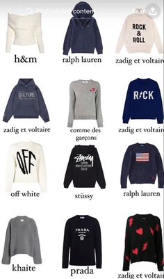 Cute sweater inspo 🩵 Cute sweaters, fall sweaters, autumn sweaters, winter sweaters, girly sweaters, h&m, ralph lauren, zadig et voltaire, comme des garçons, off white, stüssy, prada, khaite, trendy sweaters, stylish sweaters, style, cute, fashion, fashionstyle, trending, fall, winter, autumn, girlystyle Where To Buy Stockholm Style Clothes, Girly Sweaters, Stockholm Style Winter, Sweaters Style, Trendy Winter Jackets, Stockholm Stil