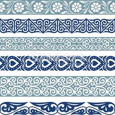 a set of decorative borders and dividers