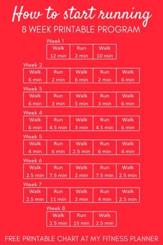 Walking to Running for Beginners | Weight Lose | Gym Printable Planner Walking To Running, Running Plan For Beginners, Printable Programs, Running Plan, Start Running