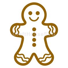 a ginger cookie cut out into the shape of a man