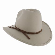 Expertly crafted with a western influence, the Gus from Stetson is a true statement piece. Its twisted leather band adds a touch of ruggedness, while the wire inside the brim gives you the flexibility to shape it to your liking. Made with high-quality wool, this hat is both durable and stylish. FEATURESStyle: Western SafariMaterials: 100% WoolDimensions: 4" Crown (Front), 6" Crown (Back), 3 1/2" BrimNotes: Wire in brim to help maintain and shape Pork Pie, The Wire, Hat Band, Top Hat, Wide Brimmed, Straw Hat, Leather Band, Wool Felt, Linen Blend