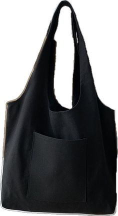 Trendy Solid Color Shoulder Canvas Bag, Trendy Solid Color Canvas Shoulder Bag, Trendy Solid Color Canvas Bag For School, Trendy Solid Color Canvas Bag, Trendy Solid Color School Bags, Trendy School Bucket Bag With Pockets, Trendy Black Canvas Bucket Bag, Trendy Bucket Bag With Pockets For School, Trendy Solid Canvas Shopping Bag