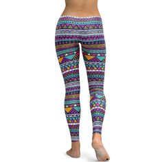 These Colorful Aztec Pattern Leggings are so soft, stretchy and comfortable to wear. Wear these Aztec inspired leggings to any kind of occasion, whether by hitting the gym or just casually wear them any time anywhere. Casual Multicolor Yoga Tights, Multicolor Full-length Casual Activewear, Multicolor Full Length Casual Activewear, Casual Multicolor Stretch Leggings, Multicolor Compression Leggings For Yoga, Trendy Multicolor Tight Leggings, Multicolor Compression Athleisure Leggings, Trendy Tight Multicolor Leggings, Casual Multicolor Tight Tights