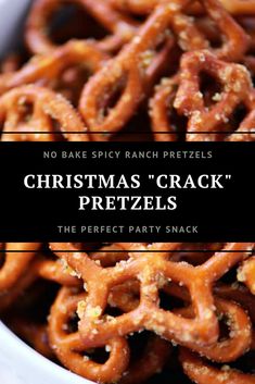 Spicy Pretzels, Ranch Pretzels, Pretzel Recipes, Spicy Ranch, Christmas Pretzels, Pretzel Snacks, Thanksgiving Appetizer Recipes