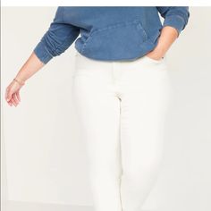 New With Tags White Denim Cropped Jean Capri Pants. No Stains Casual White Stretch Cropped Jeans, White Stretch Cropped Jeans Casual, Casual White Tapered Leg Cropped Jeans, White Stretch Cropped Jeans Casual Style, White Straight Leg Casual Capris, Casual White Mid-rise Capris, White Stretch Jeans Short Length, White Stretch Short Jeans, White Relaxed Fit Cropped Capris