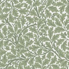 Oak Tree Green Leaf Wallpaper English Oak Tree, Morris Pattern, Green Leaf Wallpaper, William Morris Wallpaper, William Morris Patterns, Morris Wallpapers, A Street Prints, Elegant Interior Design, Timeless Decor