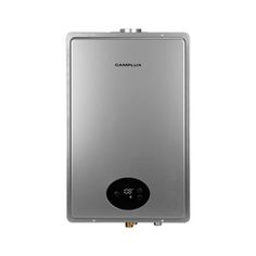 a tankless water heater on a white background with the words campbell above it