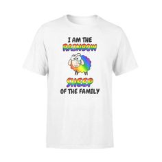 Shipping from the US. Easy 30 day return policy, 100% cotton, Double-needle neck, sleeves and hem; Roomy Unisex Fit. Pre-shrunk Cotton Rainbow T-shirt, Rainbow Cotton T-shirt, Pre-shrunk, Rainbow Cotton T-shirt Pre-shrunk, Rainbow Sheep, Lgbt T Shirts, The Rainbow, Fashion Company, The Family, Kids Hoodie