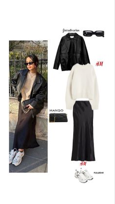 Black Maxi Skirt Outfit Ideas, Eurotrip Outfits, Outfit For School, Stylish Work Outfits, Trendy Fashion Outfits, Easy Trendy Outfits, Modest Fashion Outfits