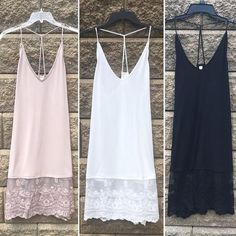 White Lace Trim Slip Dress For Beach, White Sleeveless Lace Slip Dress, Lengthen Dress, Sleeveless Lace Slip Dress With Built-in Bra, Lace Dress Extender, Dress Extender Slip, Bodycon Outfits