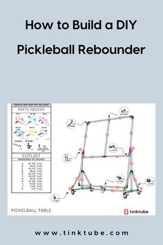 the instructions for how to build a diy pickleball rebounder