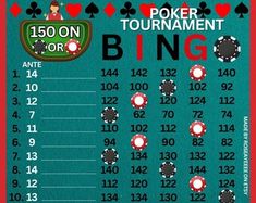 an info board showing the rules for playing poker in different ways, including numbers and symbols