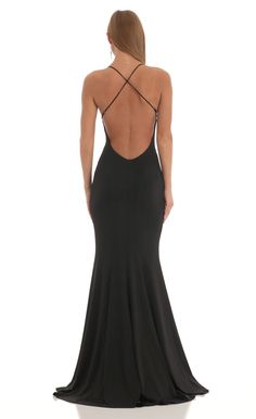 Jocie Open Back Maxi Dress in Black | LUCY IN THE SKY Open Back Dress Formal Black, Backless Black Evening Dress, Luxury Cowl Back Formal Evening Dress, Luxury Backless Dress For Prom Season Night Out, Luxury Backless Dress For Prom Season Party, Luxury Formal Backless Dress With Keyhole Back, Luxury Backless Evening Dress For Formal Occasions, Extremely Low Back Dress, Luxury Low Back Evening Dress For Galas