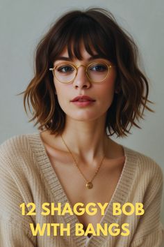 Find the most flattering shaggy pixie bob hairstyles with Bangs for your face shape. Whether you have a round, oval, or square face, these cuts are perfect for you. #FlatteringHairstyles #PixieBobCut #ShaggyHair Shaggy Bob Thick Hair Round Faces, Piecy Bob With Bangs, Choppy Bob Side Part, Shorter Hairstyles With Bangs, Square Face Wavy Hair, Bangs With Short Forehead, Short Hair With Bangs For Long Face, Bob With Curtain Bangs Round Face, Rounded Bob With Bangs