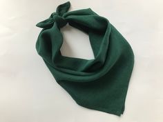 a green scarf on a white background