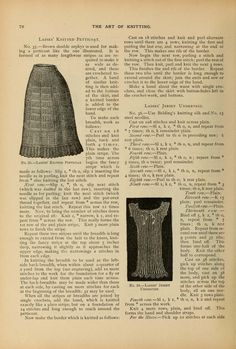 an old book with pictures of different types of clothing and accessories on the page in it