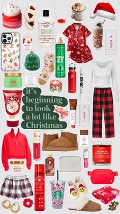 a collage of christmas items with the words it's beginning to look like christmas