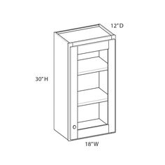 a drawing of an open cabinet with the measurements for each door and shelves below it