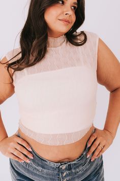 Get "mesh-merized" in the PLUS SIZE Still Into You Top! With a cropped fit and mock neckline, this wavy mesh top will have you feeling confident and stylish. Perfect for a night out or a fun day spent with friends. Embrace your curves and show off your unique style with this top! Details Cropped fit Mock neckline Wavy mesh Sizing Approximate measurements: SIZE LENGTH BUST 1XL 20" 44" 2XL 20" 45" 3XL 20" 46" Fabric has stretchModel is 5'6" wearing size 1XL Material 94% Nylon 6% SpandexWash coldHa Sheer Short Sleeve Crop Top For Party, Sheer Short Sleeve Crop Top For Night Out, Stretch Cropped Mesh Top For Night Out, Cropped Mesh Top For Night Out, Mesh Crop Top For Night Out, Chic High Neck Mesh Top For Summer, Sheer Mesh Cropped Top, Chic Mesh Crop Top For Spring, Sheer Cropped Top For Night Out