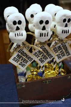 there are many fake skulls in the box